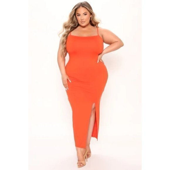 Olivia Maxi Dress - Orange Size 3X RefFNB - Picture 1 of 11